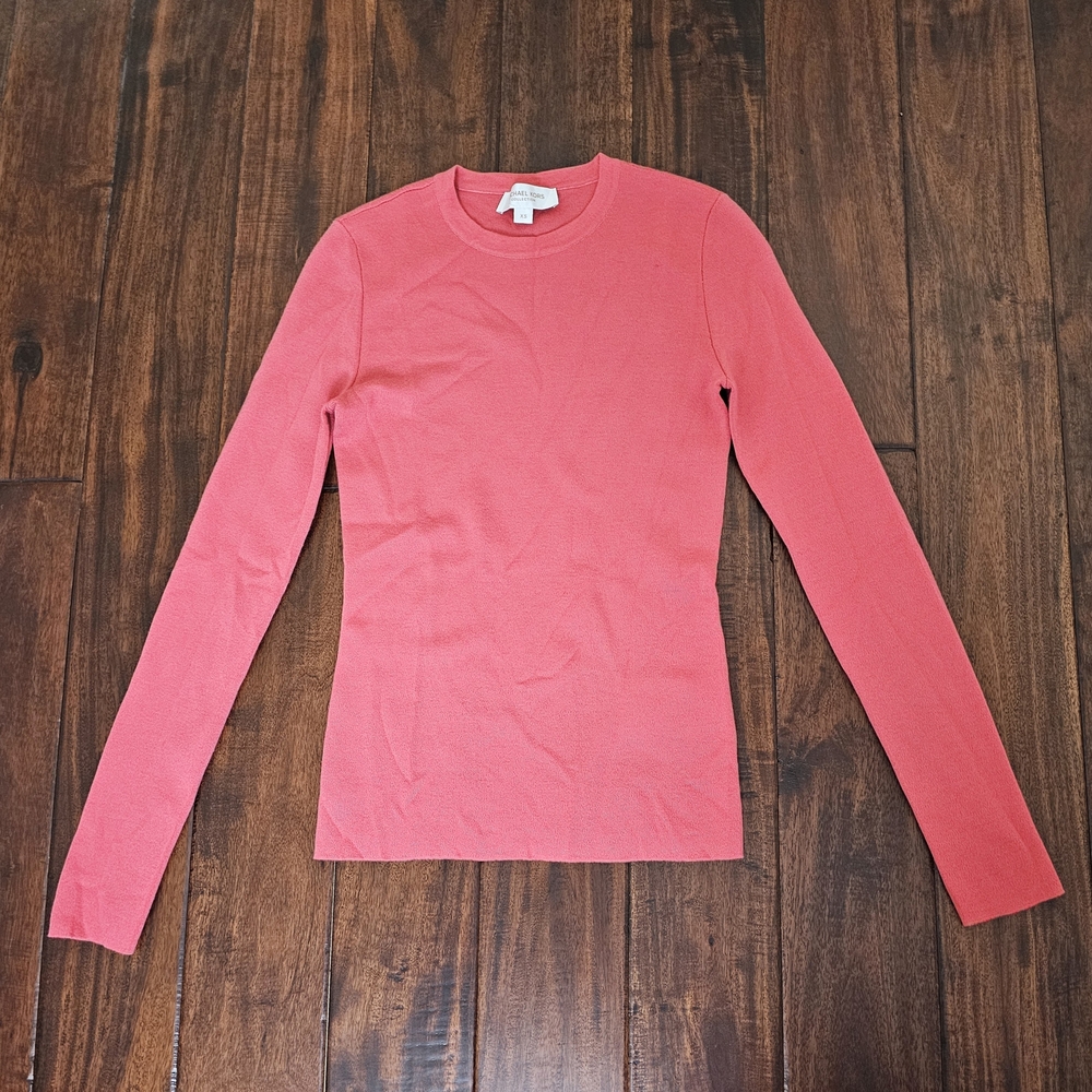 Michael Kors Women's Hutton Rosewood Cashmere Pullover Size XS